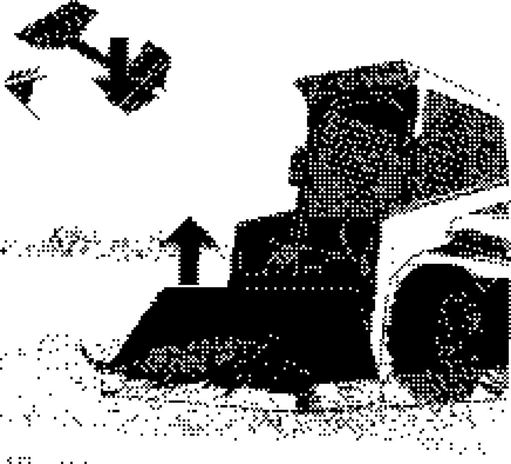 Drive the loader forward at a slow rate and continue to tilt the bucket down until it enters the ground. Push down on the heel of the bucket pedal (Fig. 3.