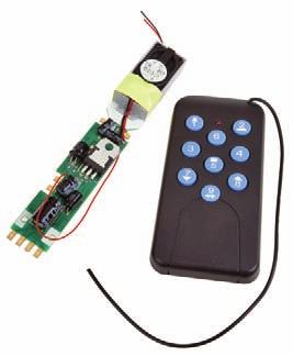 Uses Back EMF technology to reduce decoder hum and each includes speaker and NMRA eightpin