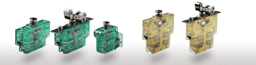 Snap-action switches I Page 6 Series S800, S804, S814 Series S820 Snap-action switches with positive opening operation Snap-action switches with enhanced current-carrying capacity S800, S804 and S814