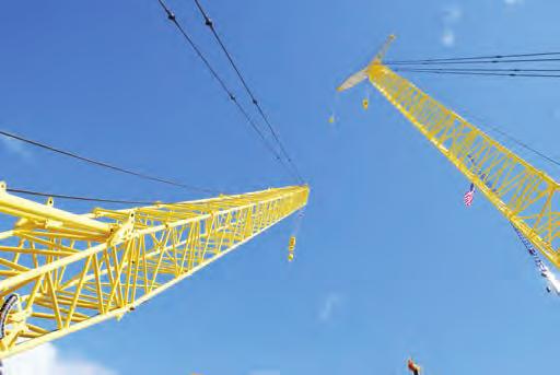 Crane Attachments : he welded lattice construction uses tubular, high-tension steel chords with pin connections between sections. Maximum boom length 200 (61.0 m) Basic boom length (12.