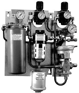 Gauges are provided to monitor system operations and performance. All models can provide filtered, high pressure air to remote PRV stations.