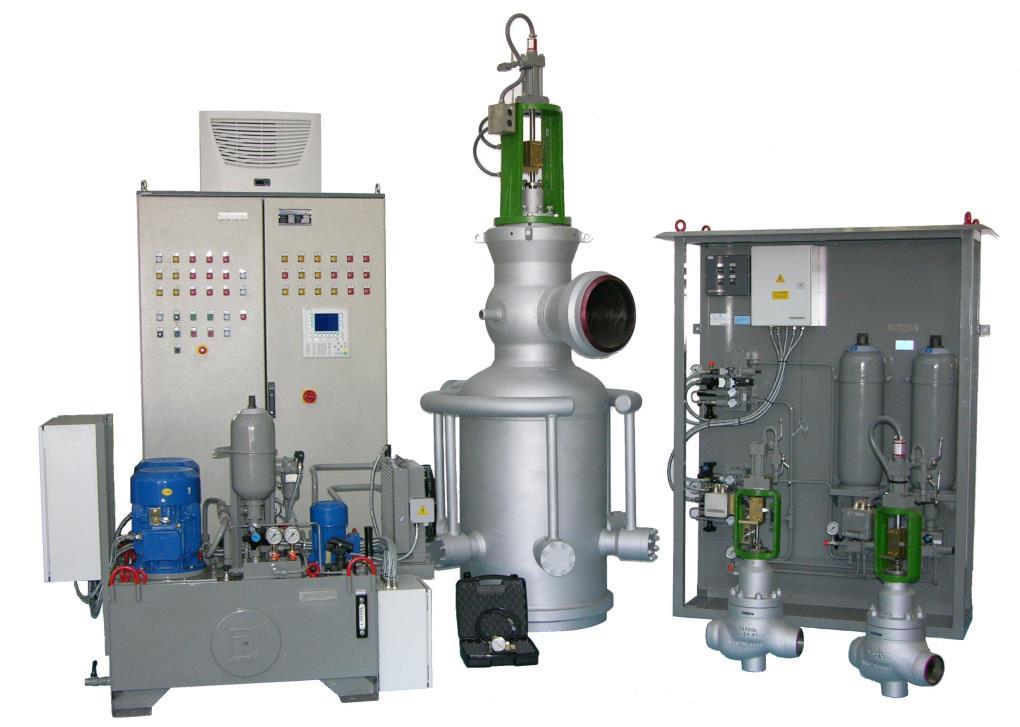 HYDRAULIC CONTROL SYSTEM Parcol 1-5700 Pressure Reducing and Desuperheating Stations can be supplied equipped with Hydraulic Actuators and complete Hydraulic Control System (HCS).