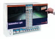 The automotive lamp cabinet is supplied with replaceable poster motifs for 12 V and 24 V. With dimensions of 545 x 435 x 140 mm (W x H x D), it provides ample space for up to 355 lamps.