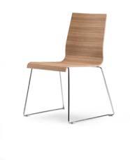 - Maple veneer, MA - Walnut veneer, N Stacks 8 1168DP Zentio chair - partly upholstered veneered seat - Zebrano veneer, ZB -