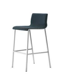 0,30 1326F / Kuadra bar stool - upholstered in regenerated leather 1322F 1326F - seat height 80 cm (chair height 91 cm) 1322F - seat height 65 cm (chair height 77 cm) - Black, F11 - Dark brown, F12