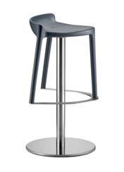 carton) CBM: 0,25 492 Happy bar stool - in polypropylene Swivel and footrest White, BI Anthracite grey, GA Red, RO Orange,