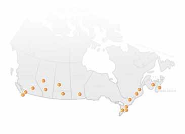 Sales & Service Support EAST PENN CANADA HAS 18 LOCATIONS STRATEGICALLY POSITIONED COAST TO-COAST, OFFERING: