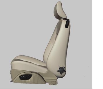 Move the seat rearward until it reaches the desired position (D). 2. Pull up the handle (E) and return the backrest to the upright position. 3.