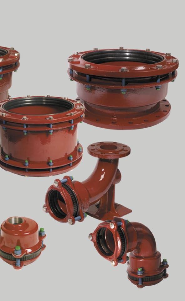 » Large tolerance fittings» complete range» DN50 -DN600» Coupling Reduced coupling Flange adaptor Reduced flange adaptor T-piece Bend Duckfoot Reduced duckfoot End-cap blind End cap thread Spigot-end