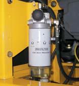 Equipped with the Fuel Pre-filter (with Water Separator) Removes water and contaminants in the fuel