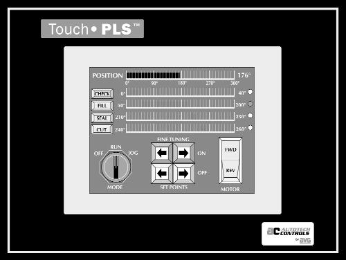 TOUCH PLS TOUCHSCREEN PLS A NEW HORIZON IN PROGRAMMABLE LIMIT SWITCHES Touchscreen PLS and Graphical Operator Interface in One Unit Five Screen Sizes Available: 5" Color, 6" Monochrome, 8" Color, 9"