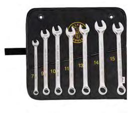 marked pockets for each wrench. 68500 11-Piece Combination Wrench Set Metric 68502 2.35 Cat. No.