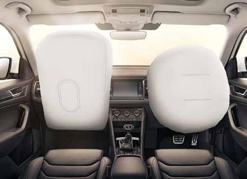 safety elements take over. That s why the KODIAQ comes with nine airbags as standard.