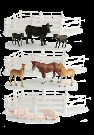 Animal Set Assortment Each set includes 6 pieces of fence, posts,