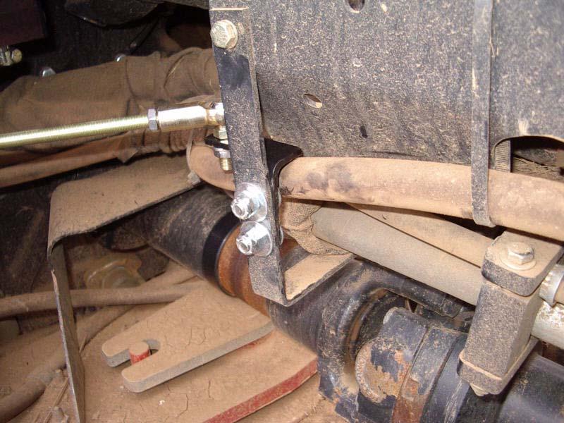 Attaching and Adjusting Wheel Angle Sensor Linkage Rods 6. Install the linkage bracket using the supplied bolts, nuts and washers. See Figure 3-11. 7.