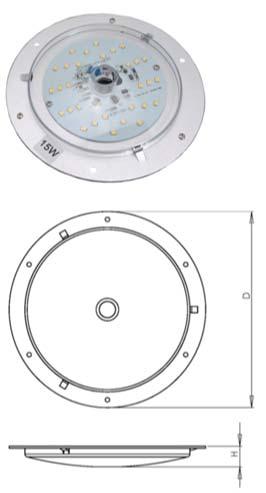 LDX-RCM Series, LED Retrofit Circular Module Overview Dedicated Input Voltage: 120VAC 50Hz AC Driver-On-Board Technology TRAIC Dimming Capable Optical Grade Polycarbonate Lens High Quality Aluminum