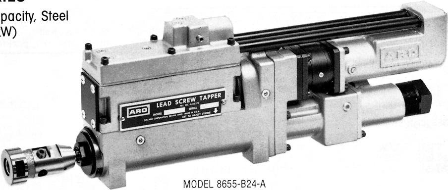 ARO AMT Catalog_new_BW.qxd:20001893 Catalog 9/17/07 6:15 PM Page 22 Pneumatic Lead Screw Tappers 2200 SERIES 1/2" (M12) Capacity, Steel.62 HP (.