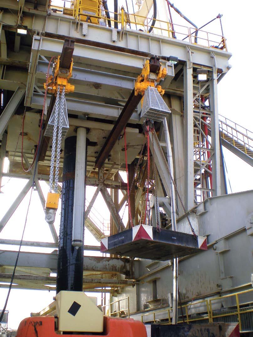 They include two trolley-mounted hoists and come with corrosion resistant components and paint to survive in the tough oil field environment.
