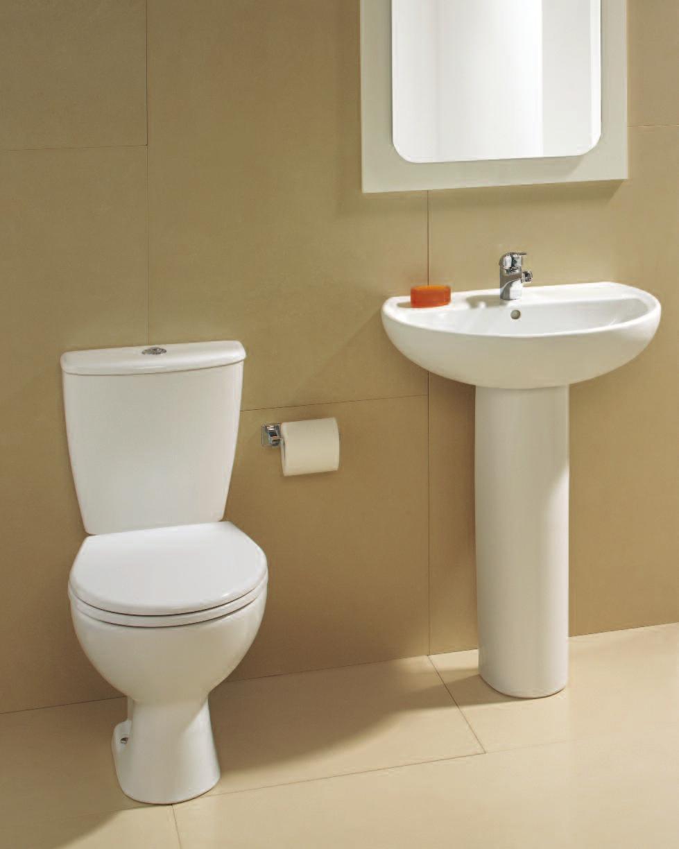 Alcona A generic design to suit all bathrooms from new homes to renovation projects. A comprehensive range of toilets and washbasins to suit all applications.