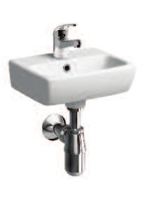 100 square 360mm Handrinse Washbasin 220 E14801WH* Handrinse washbasin 360 x 280mm, 1 tap hole 55 E14802WH* Handrinse washbasin 360 x 280mm, 2