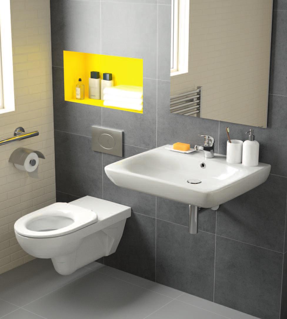 100 square Outstanding choice for bathrooms on a budget, with a comprehensive range of products in a smart and stylish square design.