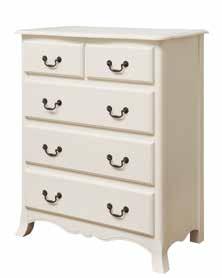 COLOUR: Off white with black handles 2 Door Wardrobe 3 + 2 Drawer