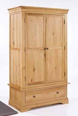 uk Solid wood internal details Double / Kingsize Bed 2 Door + 1 Drawer