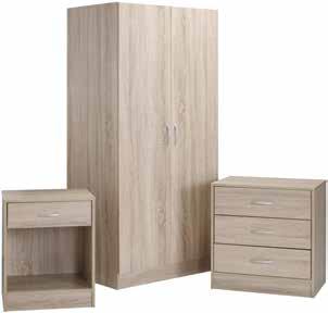 Shelf: NO Hanging Rail: YES W: 1200mm D: 620mm H: 1900mm 5 Drawer Chest W: 860mm D: