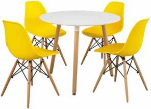 530 x H: 600mm Eiffel Yellow Chair W: 580 x D: