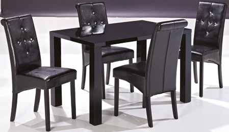 Available in black or white, each table comes in