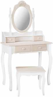 Drawer Bedside Cabinet 2 Drawer Bedside Cabinet Wall Mirror in Cream or White