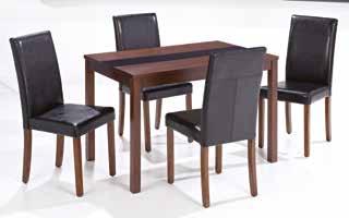Ashleigh Large Walnut Dining Table Table: L: 1400mm x W: 850mm x H: 745mm Table Top Thickness: 21mm Chair: W: 425mm x D: