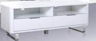4 Drawer Storage Unit High Gloss Black or White L: 1120mm x W: 500mm x H: 1170mm Low Sideboard / TV Unit High Gloss