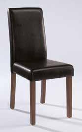 faux leather chairs with Walnut coloured legs that come ready