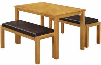 Norfolk Attractive oak finish table complete with 4 sturdy grey fabric covered chairs.