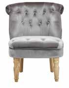 Charlotte Silver Velvet Chair W: 770 x D: