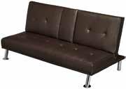 Available in brown or black faux leather Dallas Recliner With
