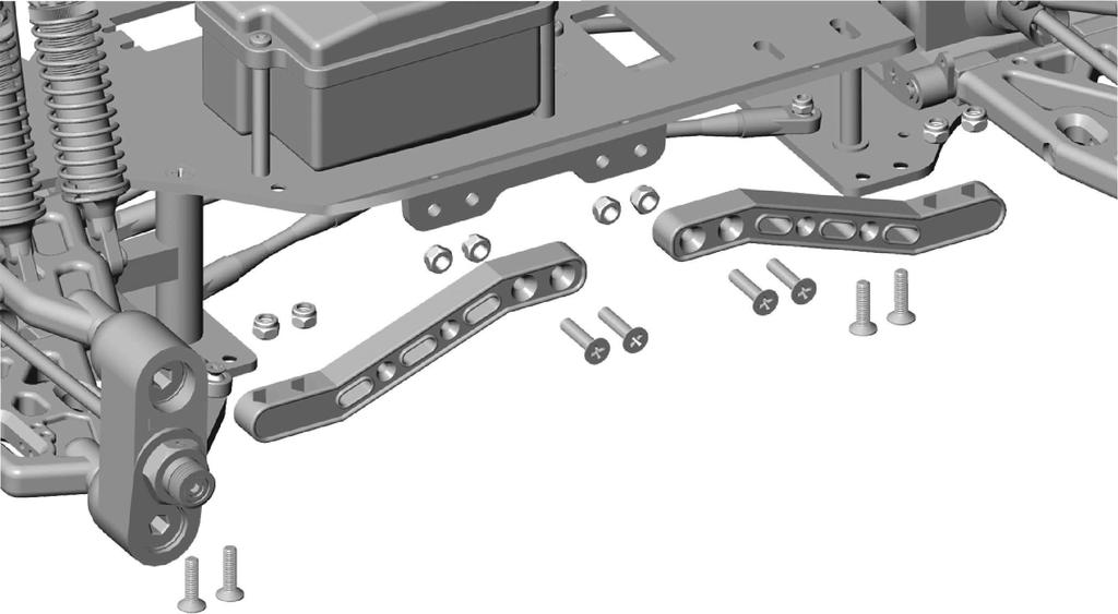 ASSEMBLY OF TE CHASSIS STIFFENER PLATE Assembly of the right and left hand side are the same.