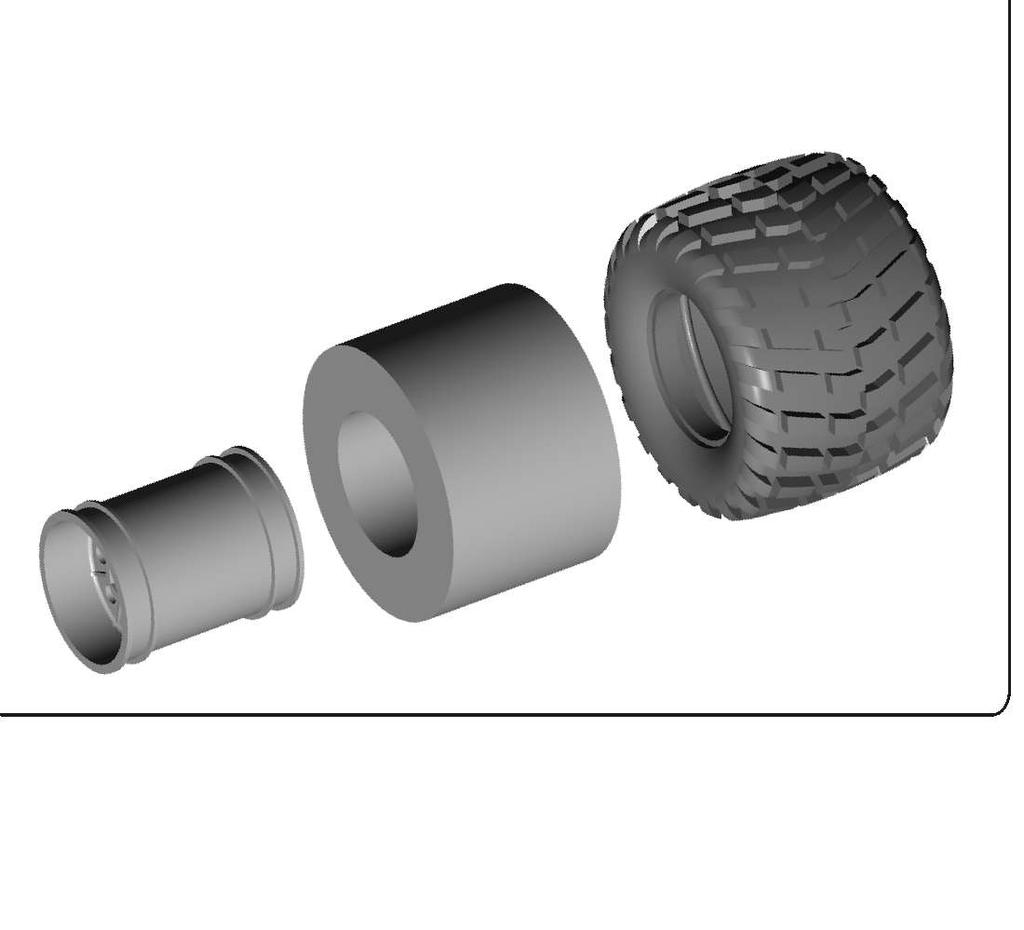 SIDE * Make two tires for the left hand side.