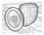 2-26 Seats and Restraints Where Are the Airbags? The driver frontal airbag is in the middle of the steering wheel.