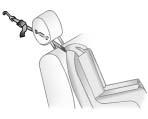 2-52 Seats and Restraints If the position you are using has an adjustable headrest or head restraint and you are using a single tether, route the tether under the headrest or head restraint and in