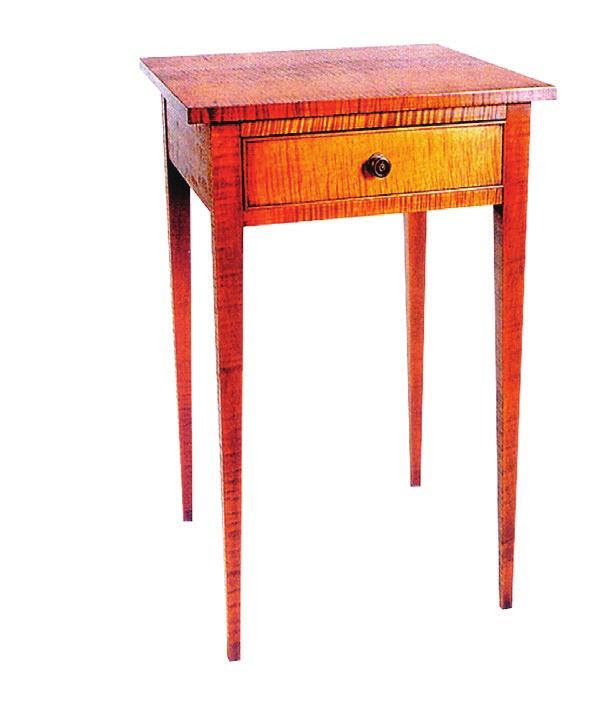 As was the case with the early pieces, this nightstand refined cockbeaded edge around the drawer, and is available with