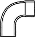 90 ELBOW SHORT RADIUS STREET CONNECTION FTG C Mueller Style WE-503 Elkhart Style 107-C-2 Nibco Style 9607-2 709346 W02312 3/8 50 709329 W02334 7/8 25 90 ELBOW LONG RADIUS STREET CONNECTION FTG C