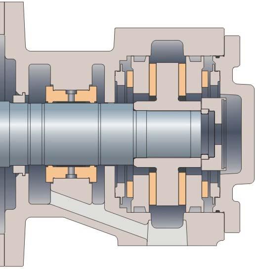 Design Features Bearings 4 lobe arc journal bearings.