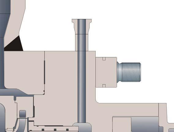 Design Features Bolted End Cover Bolted design for pressures above 400 bar