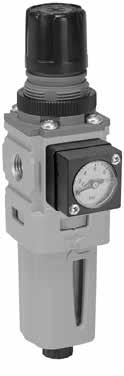 -UK P Series Mini Filter / Regulator - P Symbols Integral /" ports (NPT & BSPP) High efficiency micron element as standard Excellent water removal efficiency Robust but lightweight aluminum