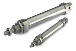 Stainless Steel Cylinders, ISO 6432, Bore 10-25mm - P1S This range of stainless steel cylinders has been specially designed for use in difficult environments.