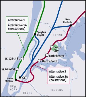 The PSA project would provide regular Metro-North service between the New Haven Line and Penn Station via Amtrak s Hell Gate Line and add three new stations in the Bronx and a new link via the