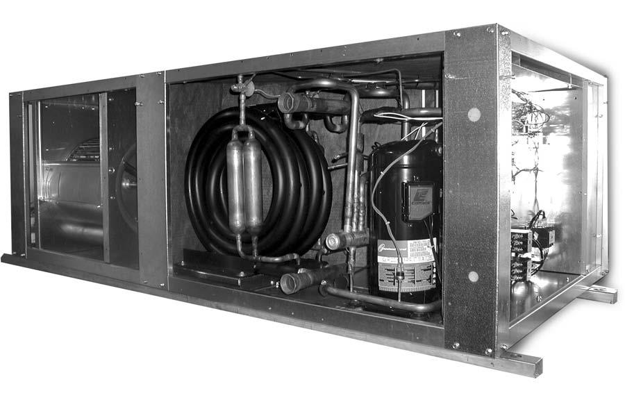 The 6 through 25 ton horizontal and vertical water-source heat pump is used in a broad range of applications.