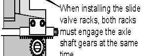 INSTALLATION OF CAPACITY OR VOLUME CROSS SHAFTS A) To reassemble either set of capacity or volume ratio slide valve racks, install the cross shaft with the pinion gear onto the back plate, place the